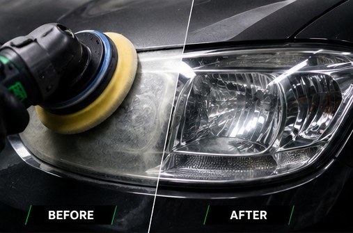 Detailing and minor cosmetic repair work on a car exterior
