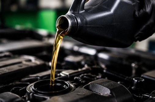 Mechanic carrying out a routine car service